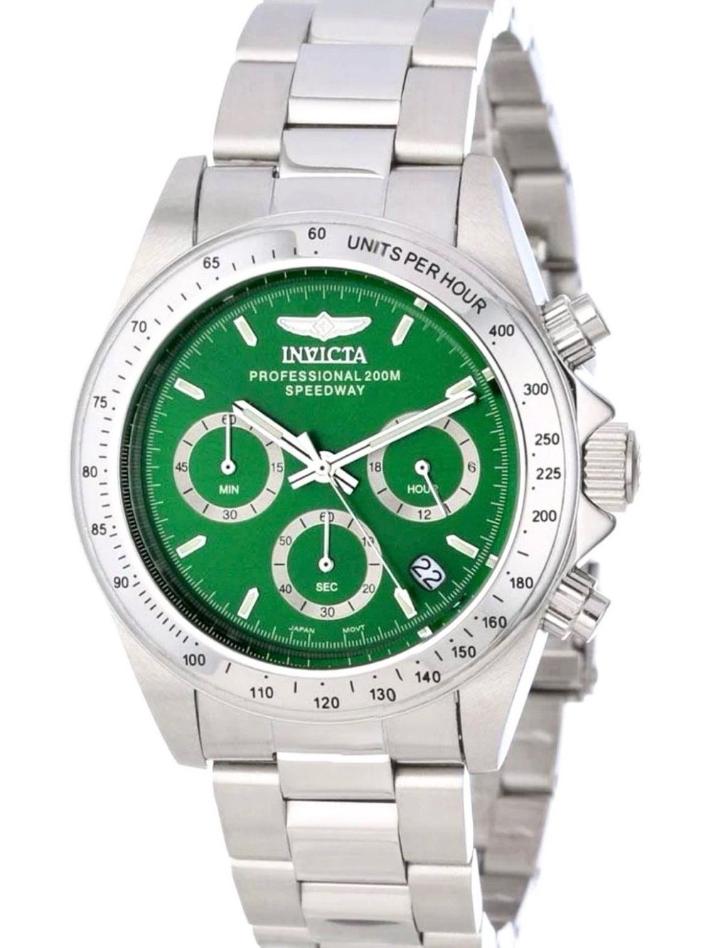 Invicta 14384 Speedway Men's Green Dial Chronograph Watch 40mm